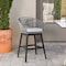 Armen Living Tutti Frutti Indoor Outdoor Counter Height Bar Stool in Black Brushed Eucalyptus Wood with Gray Rope LCTFBAGRBL26 - alternate 8